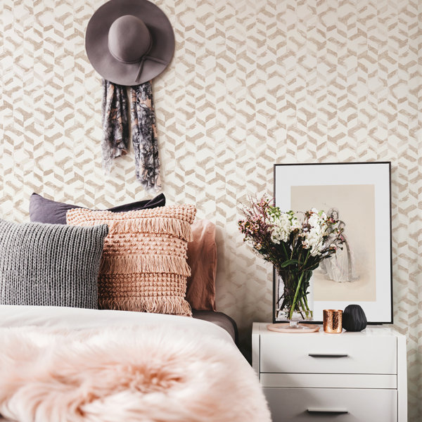 Brayden Studio® Myla Geometric Wallpaper Wayfair